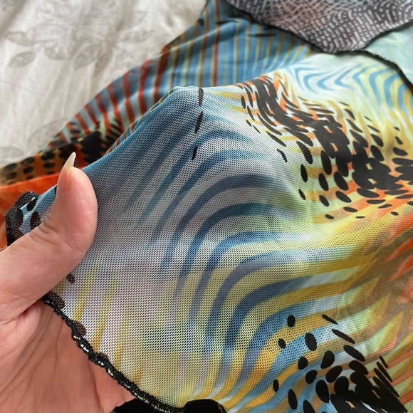 Forever21 Y2K Mesh Patchwork Mini Slip Dress Small Retro Skater Boho Fairycore - Picture 2 of 7